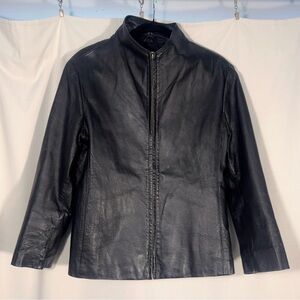 Vintage Shaver Lake Black Leather Jacket